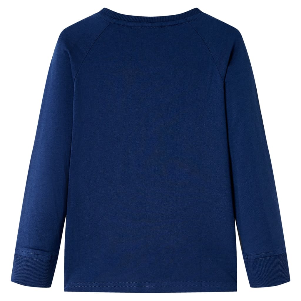 VidaXL Chemise enfant à manches longues 104 bleu marine