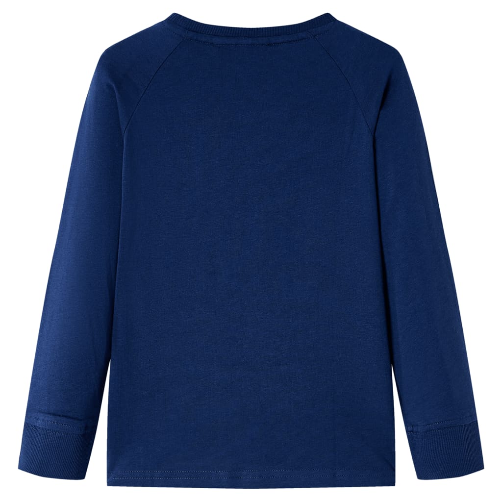VidaXL Chemise enfant à manches longues 116 bleu marine