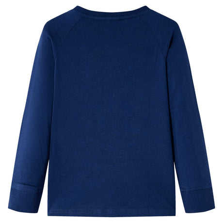 VidaXL Chemise enfant à manches longues 116 bleu marine