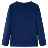 VidaXL Chemise enfant à manches longues 128 bleu marine