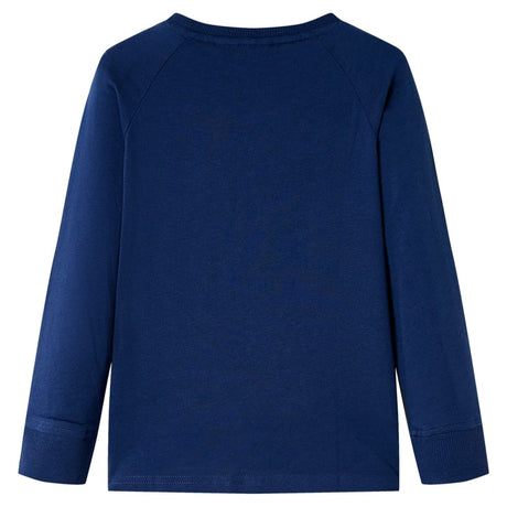 VidaXL Chemise enfant à manches longues 128 bleu marine