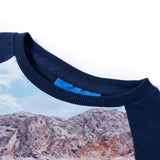 VidaXL Chemise enfant à manches longues 128 bleu marine