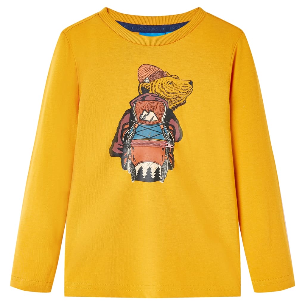 VidaXL Chemise enfant à manches longues 92 ocre