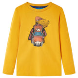 VidaXL Chemise enfant à manches longues 128 ocre