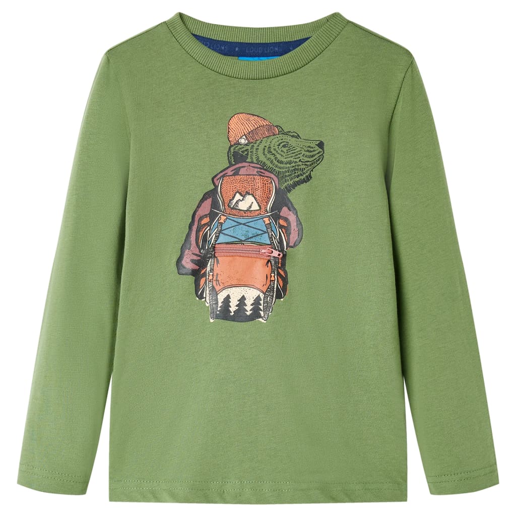 VidaXL Chemise enfant à manches longues 92 kaki clair