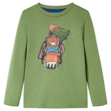 VidaXL Chemise enfant à manches longues 92 kaki clair