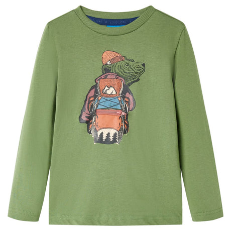 VidaXL Chemise enfant à manches longues 104 kaki clair