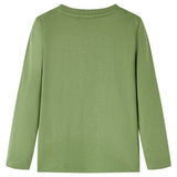 VidaXL Chemise enfant à manches longues 116 kaki clair
