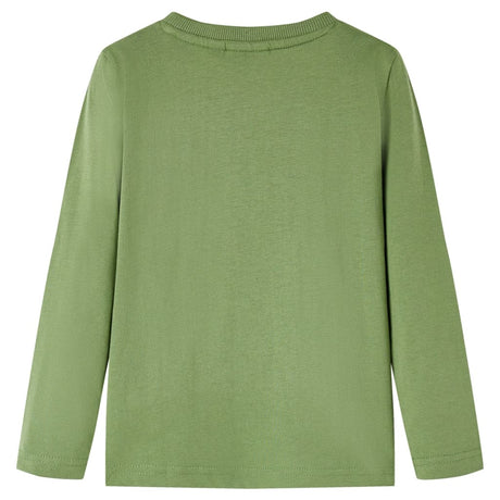 VidaXL Chemise enfant à manches longues 116 kaki clair