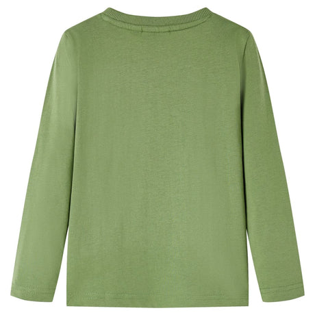 VidaXL Chemise enfant à manches longues 128 kaki clair