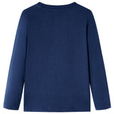 VidaXL Chemise enfant à manches longues 92 bleu marine mélangé