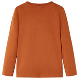 VidaXL Chemise enfant à manches longues 92 orange-marron