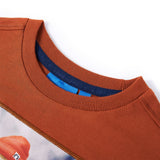 VidaXL Chemise enfant à manches longues 104 orange-marron