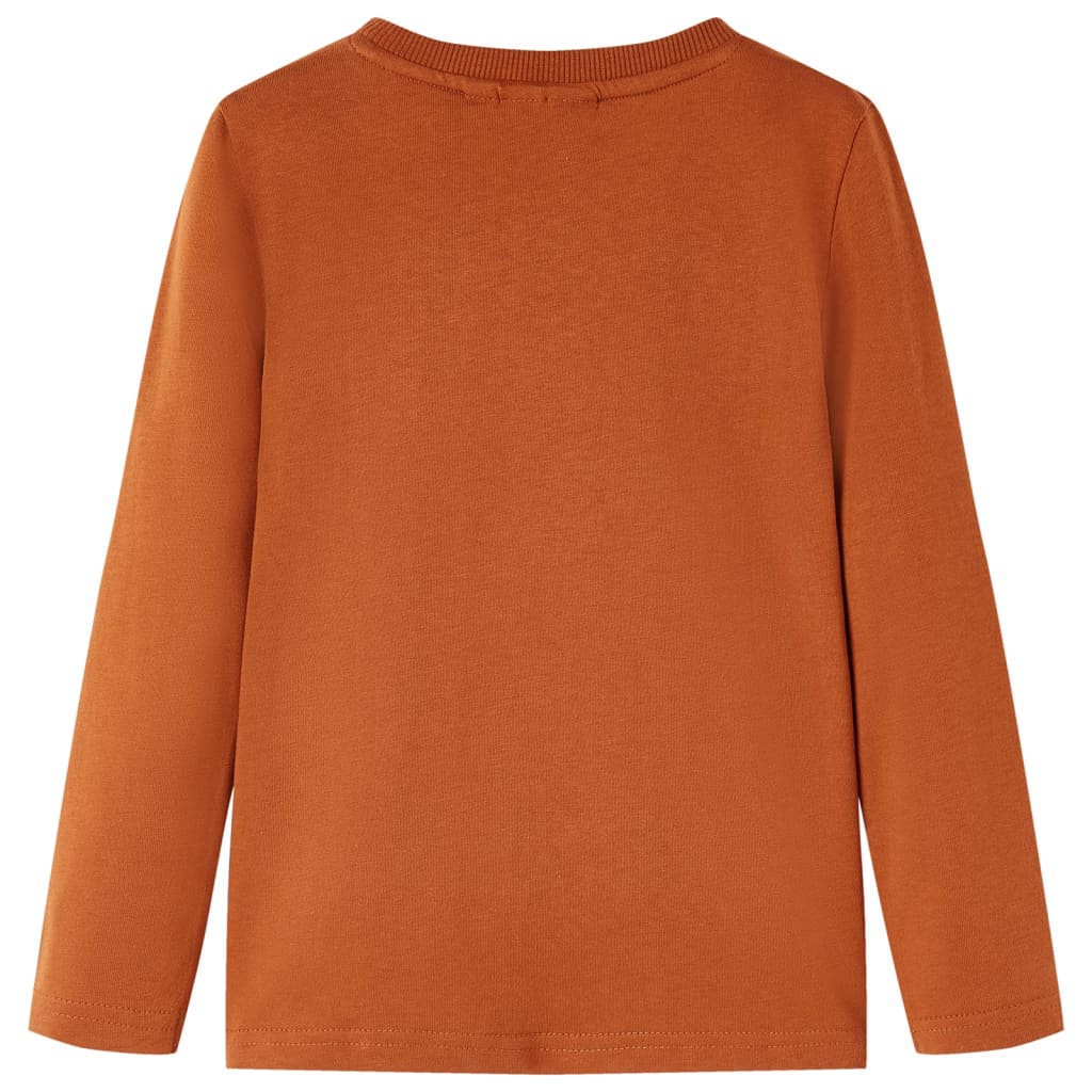 VidaXL Chemise enfant à manches longues 116 orange-marron
