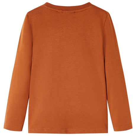 VidaXL Chemise enfant à manches longues 116 orange-marron