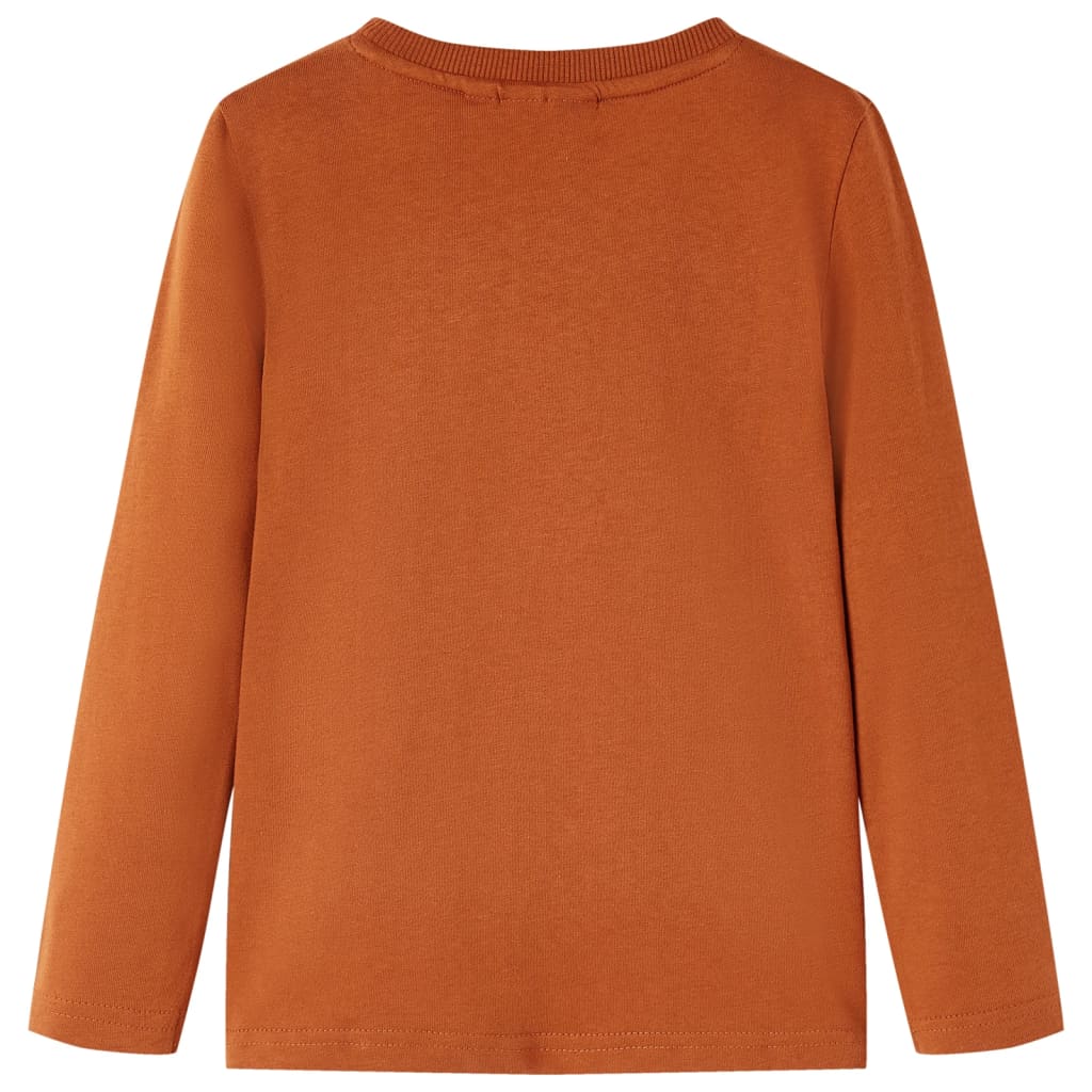 VidaXL Chemise enfant à manches longues 128 orange-marron