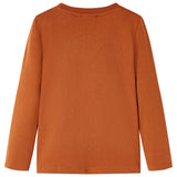 VidaXL Chemise enfant à manches longues 128 orange-marron