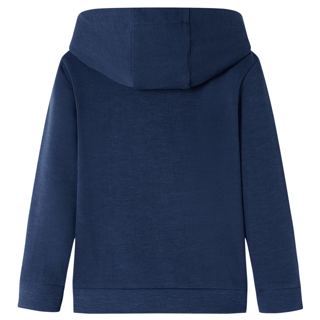 VidaXL Pull enfant à capuche 104 mixte bleu marine et orange