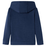 VidaXL Pull enfant à capuche 104 mixte bleu marine et orange