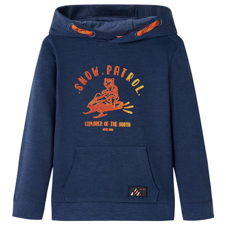 VidaXL Pull enfant à capuche 116 mixte bleu marine et orange