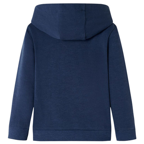 VidaXL Pull enfant à capuche 128 mélangé bleu marine et orange