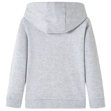 VidaXL Pull enfant à capuche 104 gris mélangé et orange