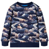 VidaXL Pull enfant 116 bleu marine