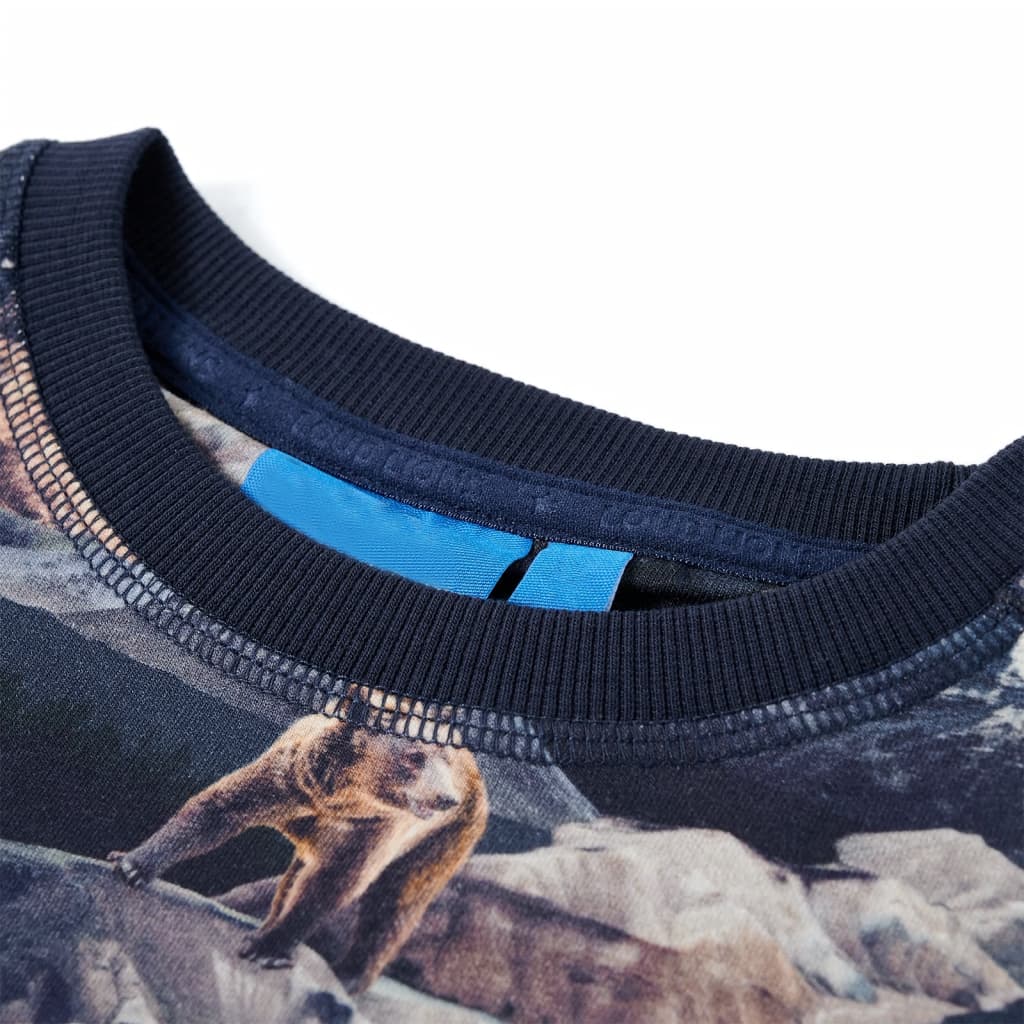 VidaXL Pull enfant 116 bleu marine