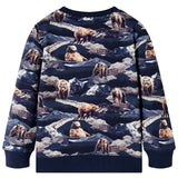 VidaXL Pull enfant 140 bleu marine