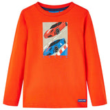 VidaXL Chemise enfant à manches longues 116 orange vif