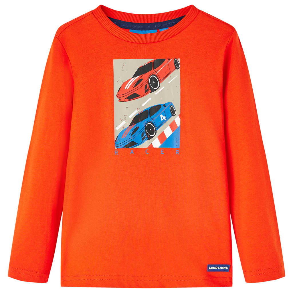 VidaXL Chemise enfant à manches longues 140 orange vif
