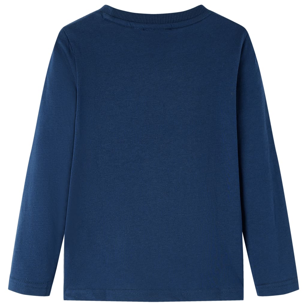 VidaXL Chemise enfant à manches longues 104 bleu marine