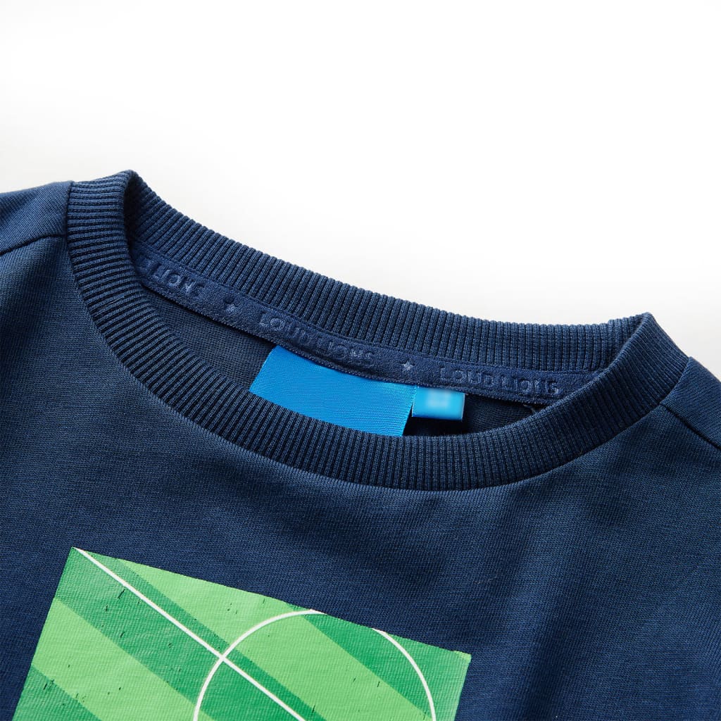 VidaXL Chemise enfant à manches longues 104 bleu marine