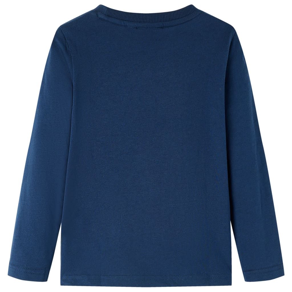 VidaXL Chemise enfant à manches longues 116 bleu marine