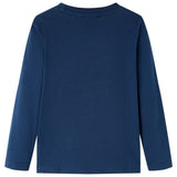 VidaXL Chemise enfant à manches longues 128 bleu marine