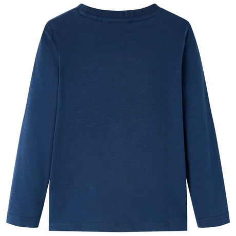 VidaXL Chemise enfant à manches longues 128 bleu marine