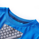 VidaXL Chemise enfant à manches longues 104 bleu cobalt