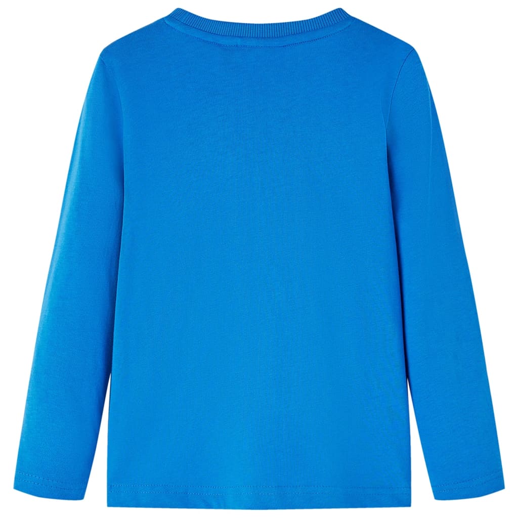 VidaXL Chemise enfant à manches longues 116 bleu cobalt