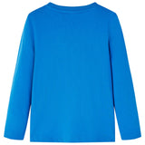 VidaXL Chemise enfant à manches longues 128 bleu cobalt