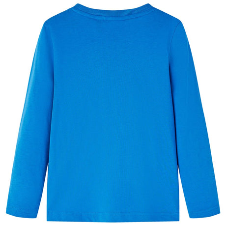 VidaXL Chemise enfant à manches longues 128 bleu cobalt