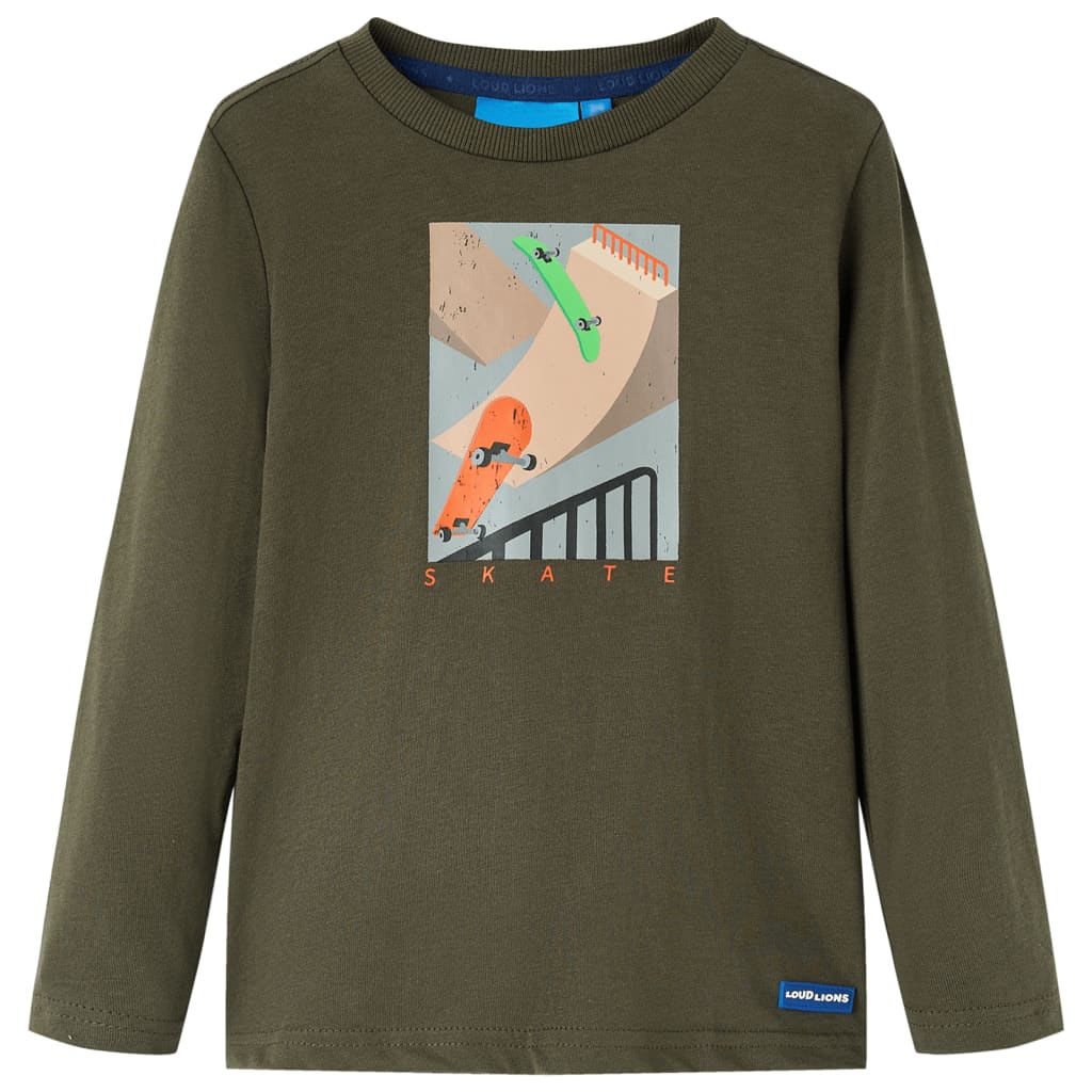 VidaXL Chemise enfant à manches longues 92 kaki