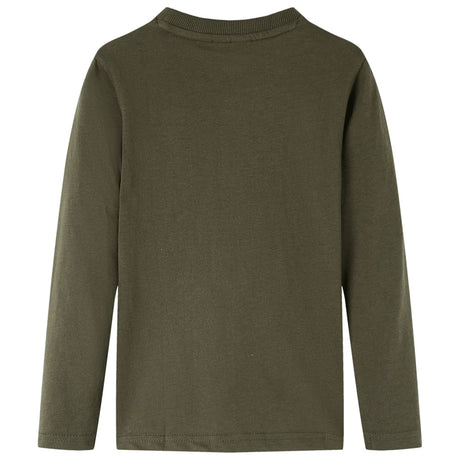 VidaXL Chemise enfant à manches longues 116 kaki