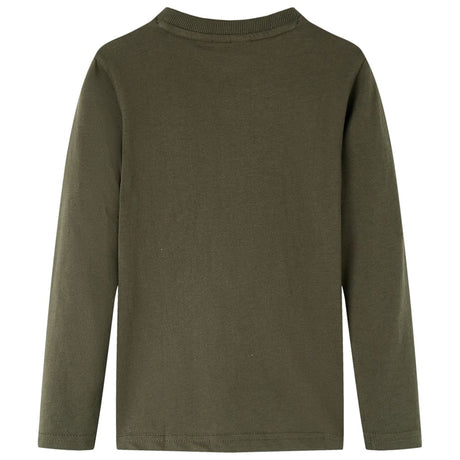 VidaXL Chemise enfant à manches longues 128 kaki