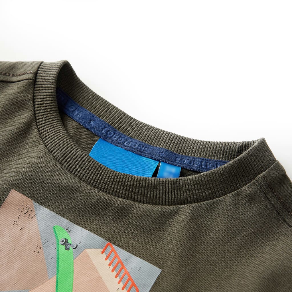 VidaXL Chemise enfant à manches longues 128 kaki