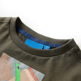 VidaXL Chemise enfant à manches longues 128 kaki