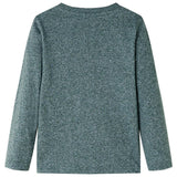 VidaXL Chemise enfant à manches longues 92 vert foncé mélangé