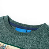 VidaXL Chemise enfant à manches longues 92 vert foncé mélangé