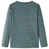 VidaXL Chemise enfant à manches longues 116 vert foncé mélangé