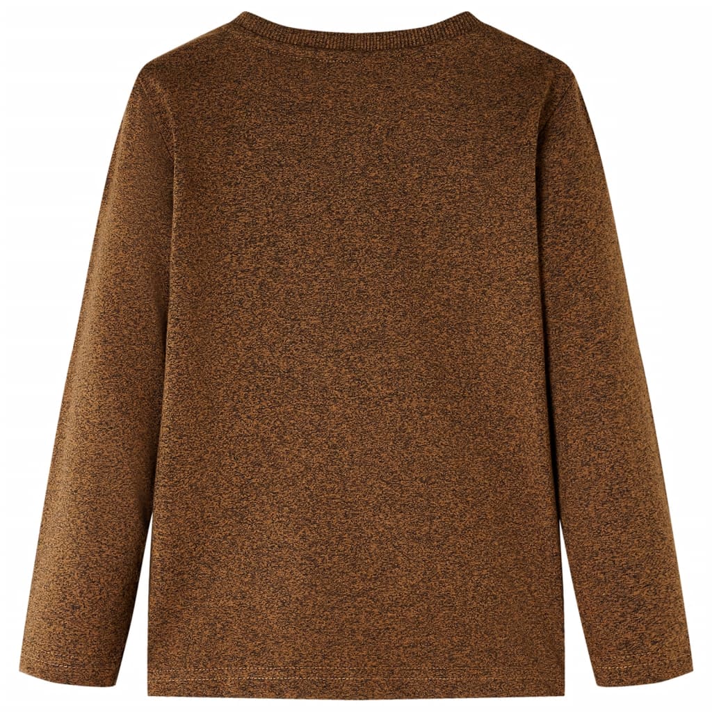 VidaXL Chemise enfant à manches longues 92 couleur cognac mixte