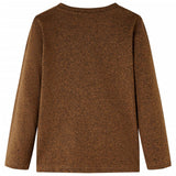 VidaXL Chemise enfant à manches longues 92 couleur cognac mixte